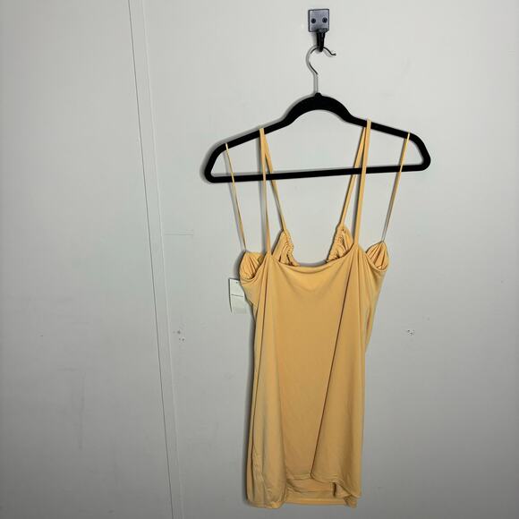NWT Abercrombie & Fitch Yellow Fitted Mini Dress Women's Size XL - Picture 7 of 9